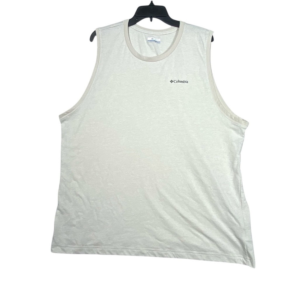 Columbia Tank Top Men's XXL Beige/Cream Thistletown Hills Omni-Wick Outdoors